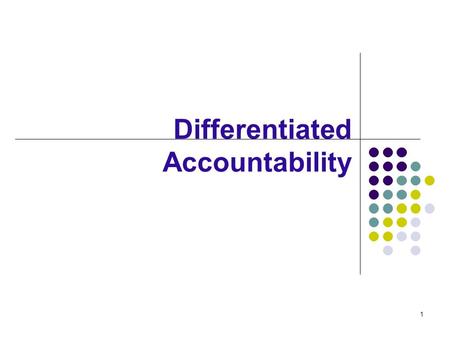 1 Differentiated Accountability. 2 Florida’s Differentiated Accountability Model On July 28, 2008, Florida was named one of six states to pilot a differentiated.