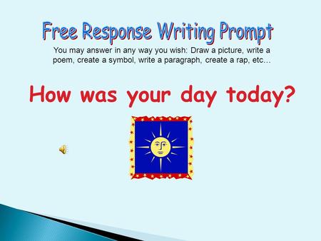 Free Response Writing Prompt