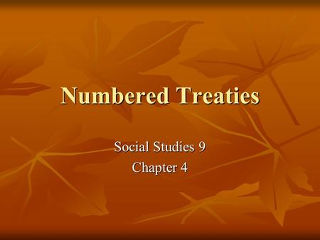 Social Studies 9 Chapter 4