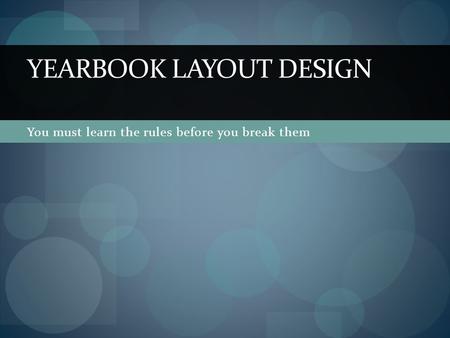 Yearbook Layout Design