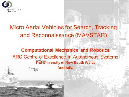 Computational Mechanics and Robotics The University of New South Wales