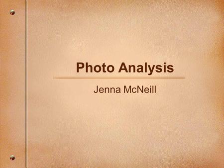 Photo Analysis Jenna McNeill. Depth of Field Range of acceptable sharpness on either side of the line of focus aperture  = DOF  camera/Subject Distance.