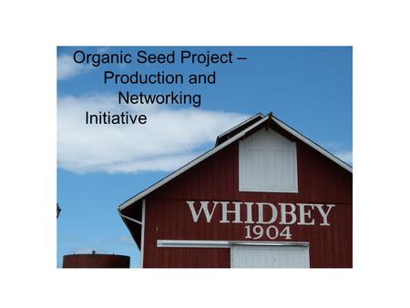 Organic Seed Project – Production and Networking Initiative.