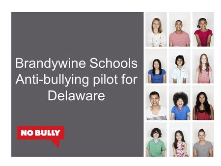 Brandywine Schools Anti-bullying pilot for Delaware.