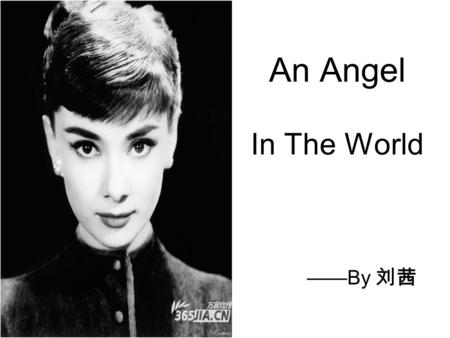 An Angel In The World ——By 刘茜. She is synonymous with elegance. She is the combination of women and angles. She is a holy and beautiful scale. We are.