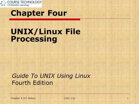Guide To UNIX Using Linux Fourth Edition