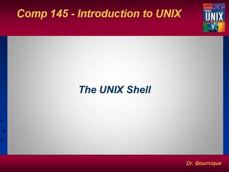 The UNIX Shell. The Shell Program that constantly runs at terminal after a user has logged in. Prompts the user and waits for user input. Interprets command.
