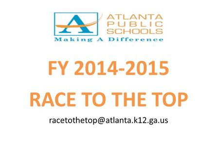 FY 2014-2015 RACE TO THE TOP