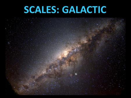 SCALES: GALACTIC. DISTANCE TO STARS Parallax is the shift in perspective viewing a nearby object relative to a more distant one.