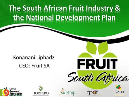 The South African Fruit Industry & the National Development Plan