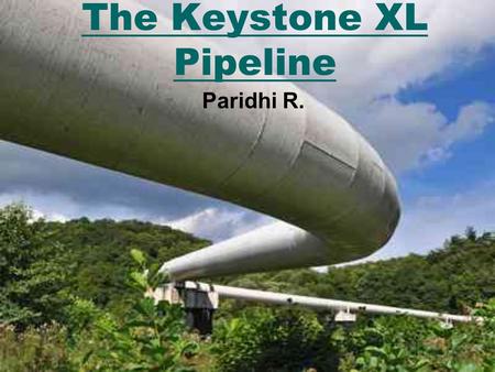The Keystone XL Pipeline Paridhi R.. Outline Background Information What is it? Crude Oil Construction Stakeholders The Big Issue.