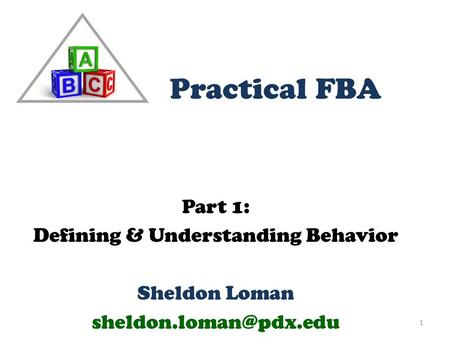 Defining & Understanding Behavior