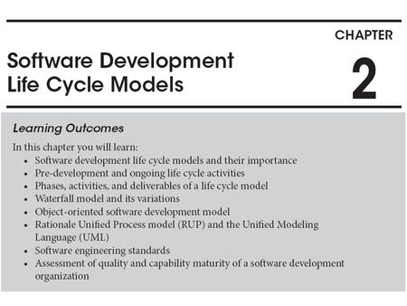 What is a life cycle model? Framework under which a software product is going to be developed. – Defines the phases that the product under development.