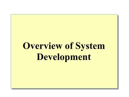 Overview of System Development. Overview Selecting a Windows Embedded Operating System The Windows CE Platform Development Cycle The Application Development.
