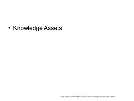 Knowledge Assets https://store.theartofservice.com/the-knowledge-assets-toolkit.html.