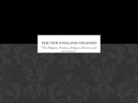 “The Pilgrims, Puritans, Religion, Dissent, and the Natives”