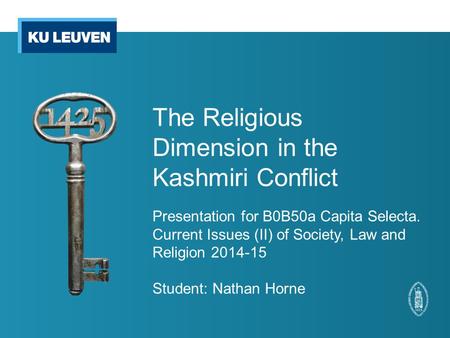 The Religious Dimension in the Kashmiri Conflict