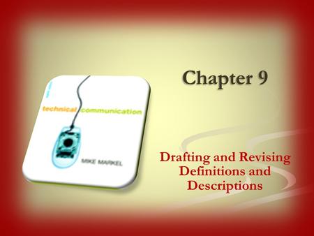 Drafting and Revising Definitions and Descriptions