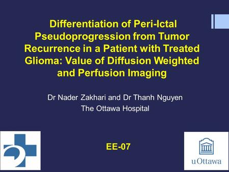 Differentiation of Peri-Ictal Pseudoprogression from Tumor Recurrence in a Patient with Treated Glioma: Value of Diffusion Weighted and Perfusion Imaging.