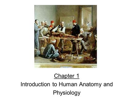 Chapter 1 Introduction to Human Anatomy and Physiology.