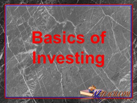 Basics of Investing. 2 Things To Do Before Investing Pay off credit card debt! Pay off credit card debt! No investment pays as much as credit card companies.