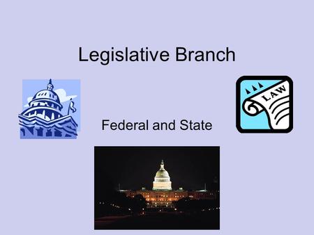 Legislative Branch Federal and State