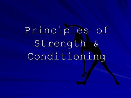 Principles of Strength & Conditioning. Progressive Overload Workouts should get harder and stress the body. How you ask????? increase the weight –Usually.
