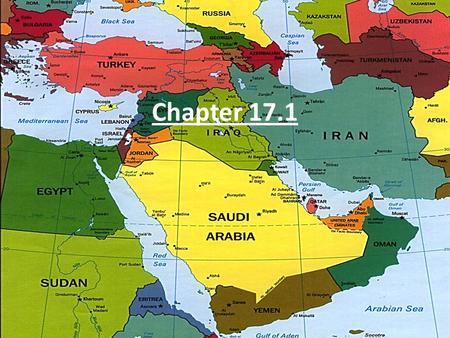Chapter 17.1. Seas and Peninsulas North Africa, Southwest Asia, and Central Asia feature numerous seas and peninsulas.  These include the Mediterranean,