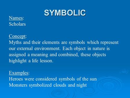 SYMBOLIC Names: Scholars Concept: