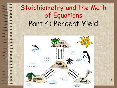 Stoichiometry and the Math of Equations Part 4: Percent Yield 1.
