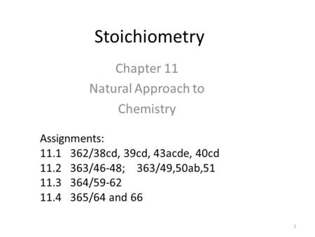 Chapter 11 Natural Approach to Chemistry