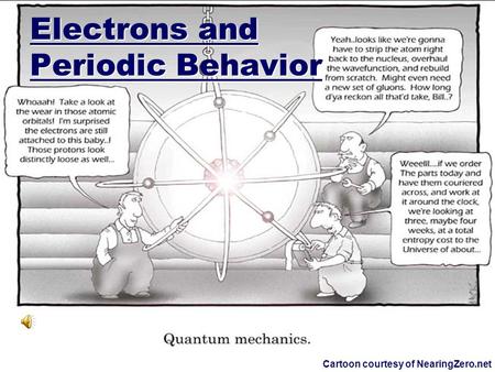 Electrons and Periodic Behavior Cartoon courtesy of NearingZero.net.