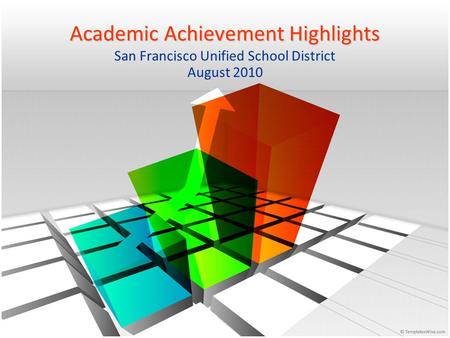 Academic Achievement Highlights San Francisco Unified School District August 2010.