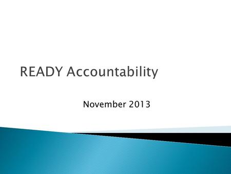 READY Accountability November 2013. Timeline  October 3: State Board of Education (SBE) adopted Academic Achievement Standards (cut scores) and Academic.