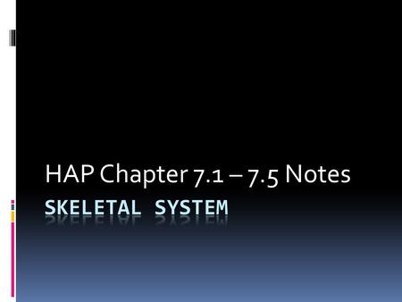 HAP Chapter 7.1 – 7.5 Notes. I. Introduction A. Living…not dead B. Functions… 1. structure 2. attachment for muscles 3. protection 4. produce blood cells.