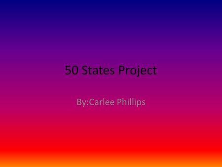 50 States Project By:Carlee Phillips. The State and the Flag and Capital The State is Tennessee. The Capital is Nashville,Tennessee The Grand Ole Opry.