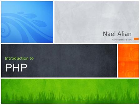 Nael Alian Introduction to PHP