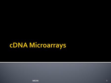 CDNA Microarrays MB206.
