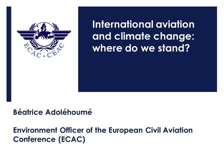 International aviation and climate change: where do we stand?