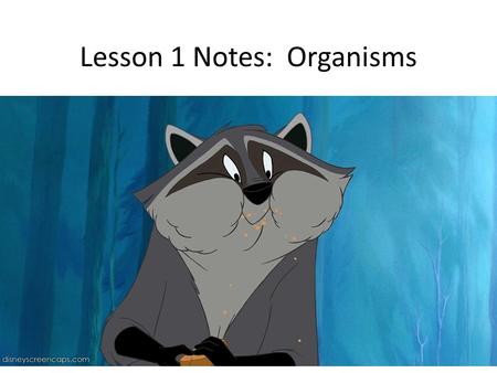 Lesson 1 Notes: Organisms. An organism is a living thing. In order to be living you must: – Grow – Reproduce – Respond to the environment – Be made up.