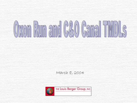 Oxon Run and C&O Canal TMDLs