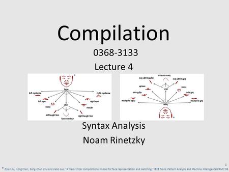 Compilation 0368-3133 Lecture 4 Syntax Analysis Noam Rinetzky 1 Zijian Xu, Hong Chen, Song-Chun Zhu and Jiebo Luo, A hierarchical compositional model.