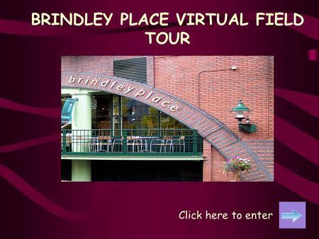 BRINDLEY PLACE VIRTUAL FIELD TOUR Click here to enter.
