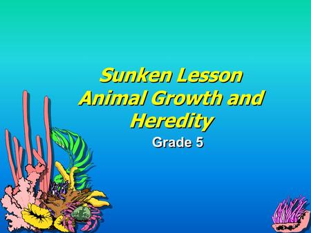 Sunken Lesson Animal Growth and Heredity Grade 5.