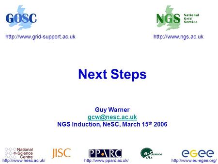 Next Steps Guy Warner