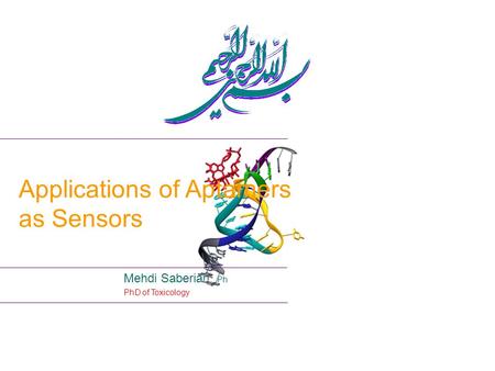 Applications of Aptamers as Sensors