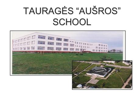 TAURAGĖS “AUŠROS” SCHOOL. THE STATISTICS OF SCHOOL There are about 500 students and 50 teachers. Students are from 6 to 16. Pupils learn English from.