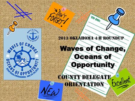 2013 Oklahoma 4-H Roundup County Delegate Orientation.