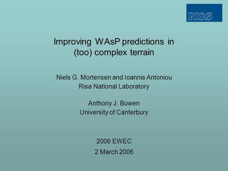 Improving WAsP predictions in (too) complex terrain