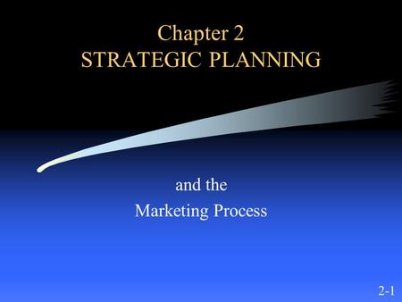 Chapter 2 STRATEGIC PLANNING and the Marketing Process 2-1.